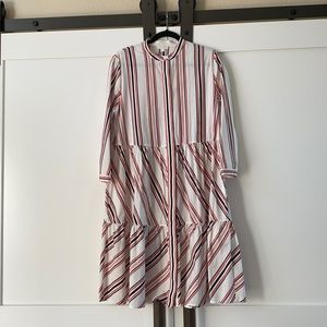 COS striped dress with hidden pockets